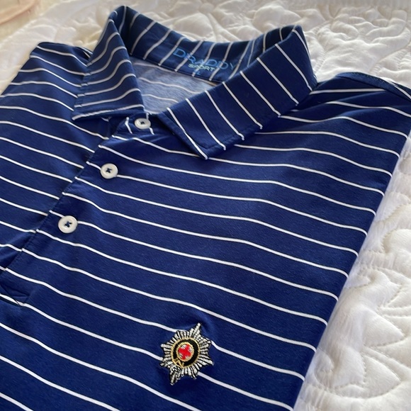 Draddy Sport Polo Blue & White Short Sleeve Size XL - Picture 3 of 5